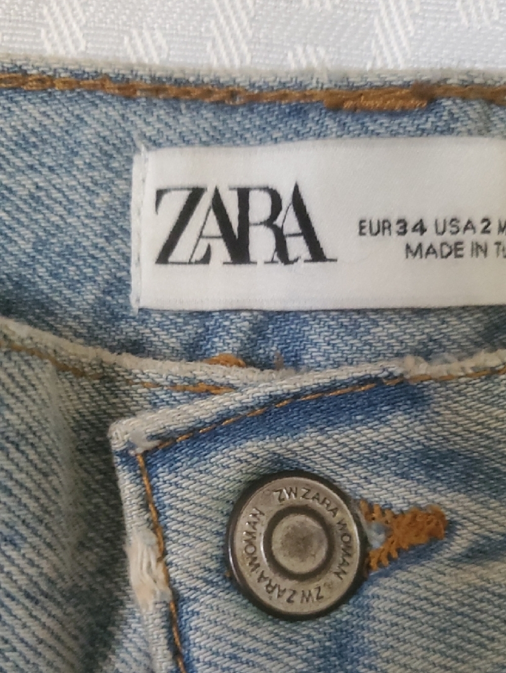 Zara Light Blue Wide Leg Flare Jeans - Picture 10 of 14
